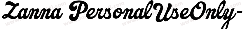 Zanna PersonalUseOnly字体转换